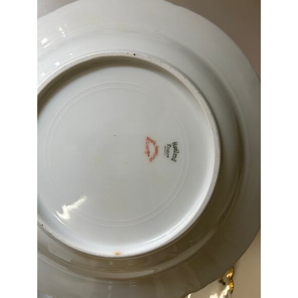 Limoges by Frank Haviland-8 plates/10 lunch/4 soup-Gold yellow ivy - Picture 5 of 9